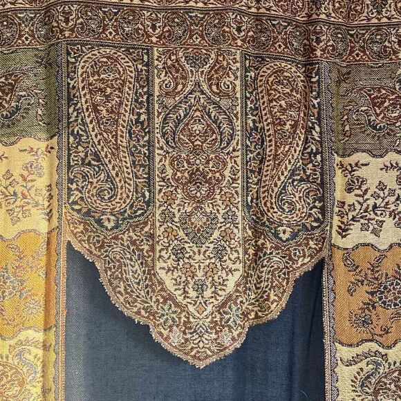 Cejon 100% rayon brown tones fringed scarf 28 x 82 - Picture 9 of 9